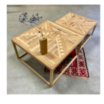 table gigogne bois mosaique bois